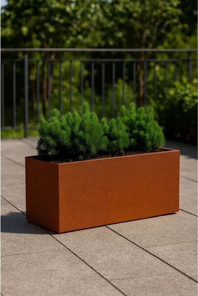 Truhlík MAXI, corten, šířka 60 cm, hnědý