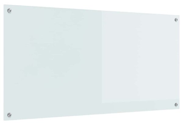 Kuchyňský obklad Bílá 120 x 60 cm tvrzené sklo