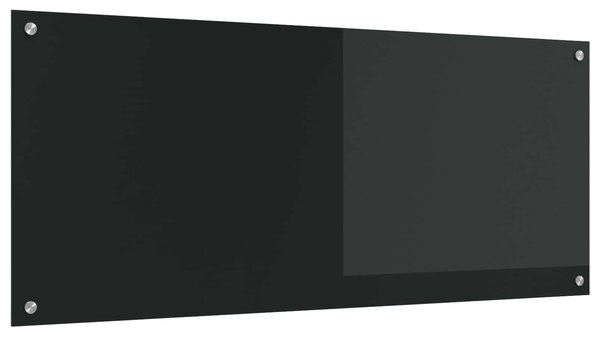 Kuchyňský obklad Černá 120 x 50 cm tvrzené sklo