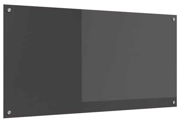 Kuchyňský obklad Tmavě šedá 120 x 60 cm tvrzené sklo