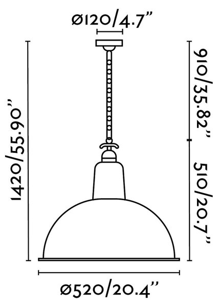 LOU závěsné svítidlo, černá - FARO
