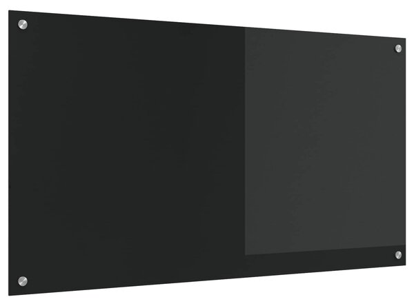 Kuchyňský obklad Černá 110 x 60 cm tvrzené sklo