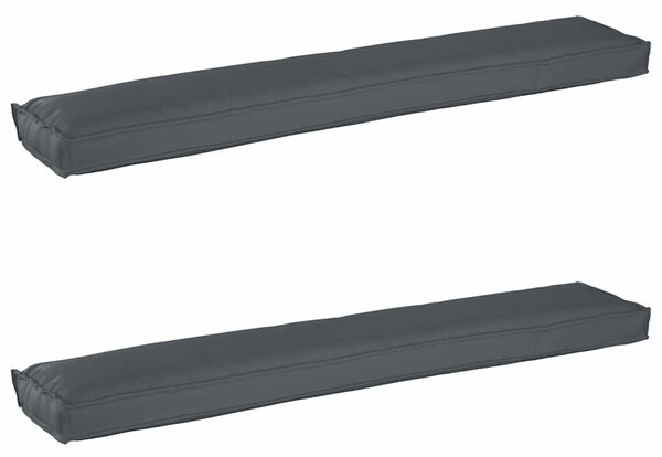 Sada polštářů na paletu 2 pcs Antracit 200 x 40 x 8 cm
