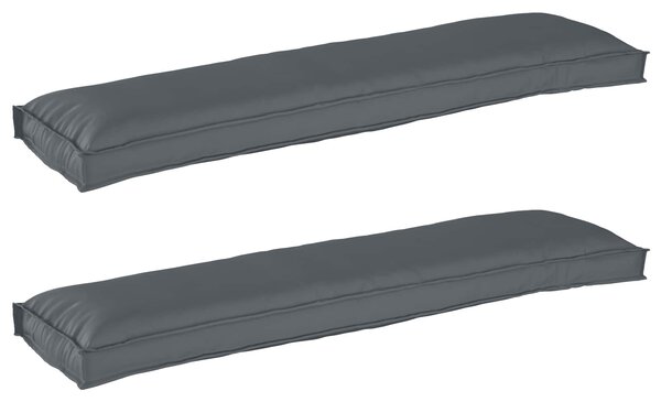 Sada polštářů na paletu 2 pcs Antracit 150 x 40 x 8 cm