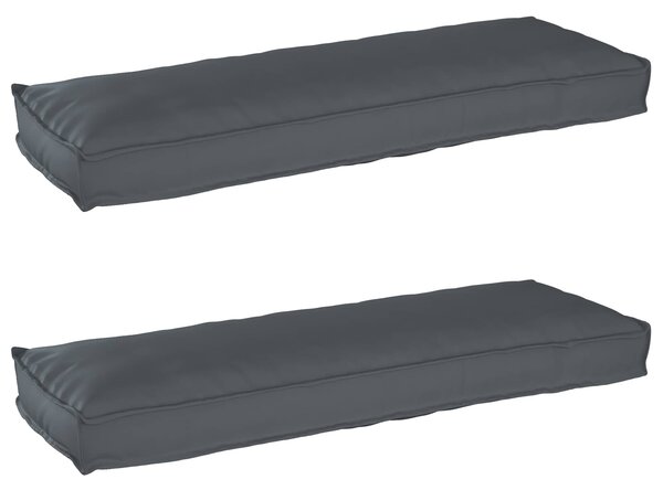 Sada polštářů na paletu 2 pcs Antracit 120 x 40 x 8 cm