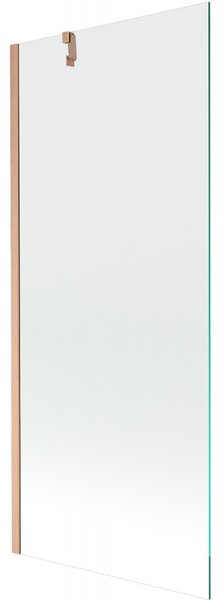 Mexen Next, 1-křídlová vanová zástěna 80 x 150 cm, 6mm čiré sklo, měděná matná, 895-080-000-00-00-65