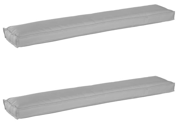 Sada polštářů na paletu 2 pcs Šedá 200 x 40 x 8 cm