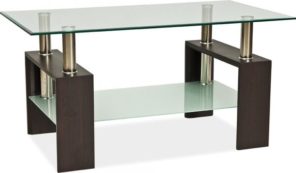 Casarredo Konferenční stolek LISA II, wenge/sklo
