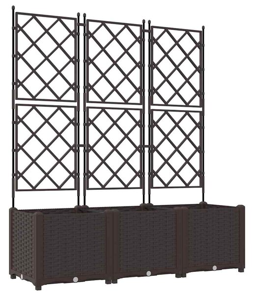 Zahradní pěstebník 3 ks Hnědá 120 x 40 x 143 cm PP
