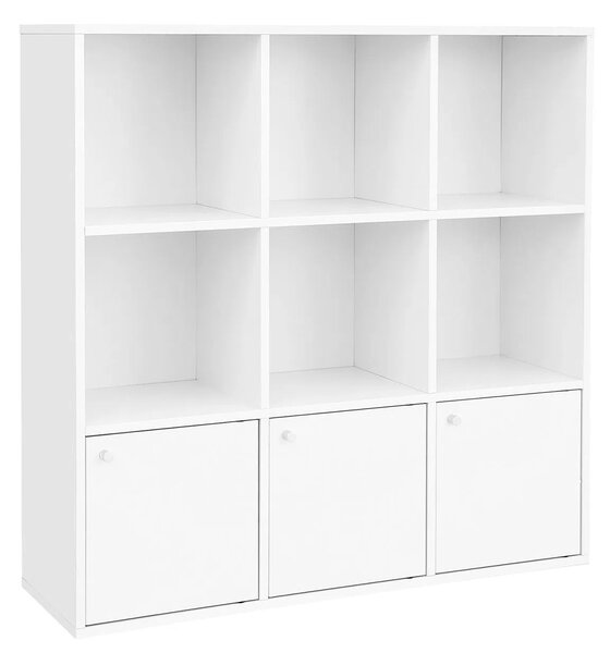 Knihovna, policový díl 97,5 x 30 x 97,5 cm, bílá