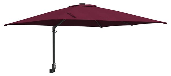 Zahradní slunečník Bordeaux červená 248,5 x 247,5 x 160 cm