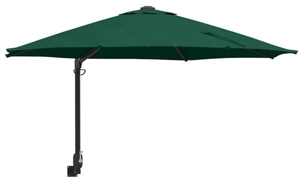 Zahradní slunečník Zelená 248 x 248 x 148 cm Polyester a ocel