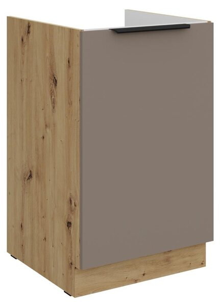 Kondela Dřezová kuchyňská skříňka Frisbo 50 ZL 1F BB - sandgrau / dub artisan