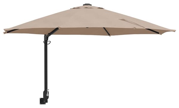 Zahradní slunečník Taupe 248 x 248 x 148 cm Polyester a ocel