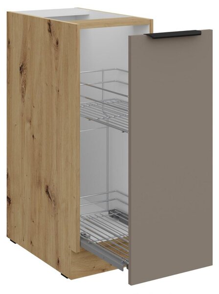 Kondela Dolní kuchyňská skříňka s výsuvným košem Frisbo 30 D Cargo BB - sandgrau / dub artisan
