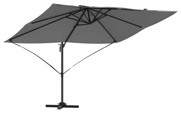 Slunečník Antracit 351 x 250 x 260 cm Polyester a hliník