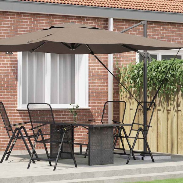 Roma Parasol Taupe 286 x 284 x 265 cm Hliník a polyester