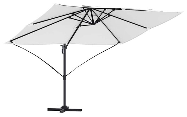 Slunečník Písková 351 x 250 x 260 cm Polyester a hliník