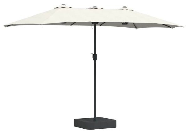 Zahradní slunečník Písková 385 x 209 x 244 cm Polyester a ocel