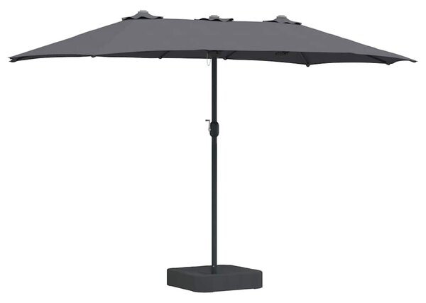Zahradní slunečník Antracit 385 x 209 x 244 cm Polyester a ocel