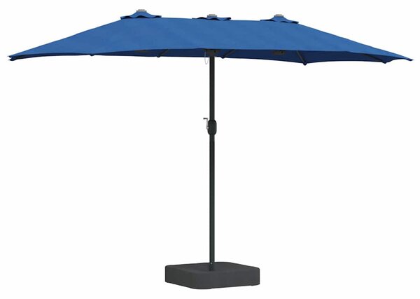 Zahradní slunečník 385 x 209 x 244 cm Polyester a ocel Azurblau