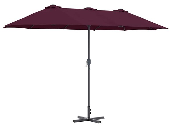 Zahradní slunečník 370 x 197 x 239 cm Polyester a hliník