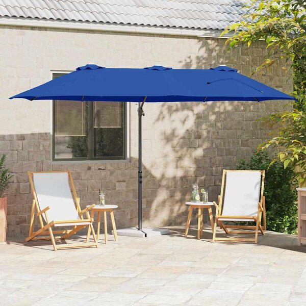 Slunečník 372 x 198 x 243 cm Polyester a hliník Azurblau
