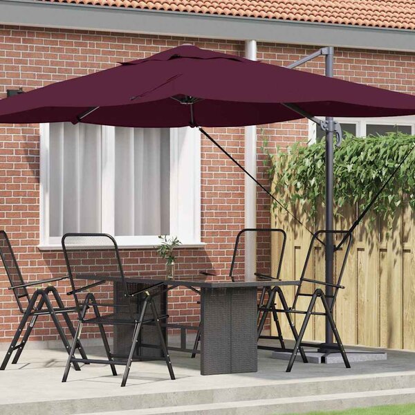 Slunečník Bordeaux červená 351 x 250 x 260 cm