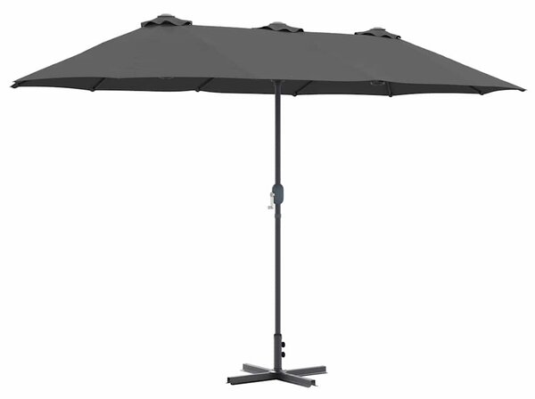 Zahradní slunečník Antracit 370 x 197 x 239 cm