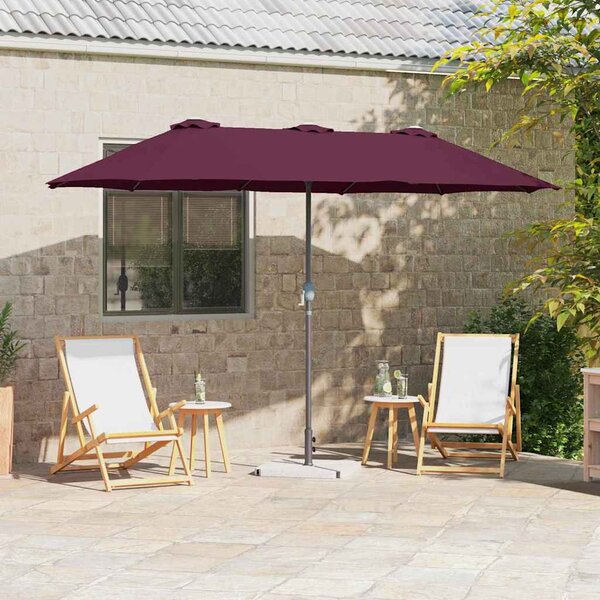 Zahradní slunečník 370 x 197 x 239 cm Polyester a hliník