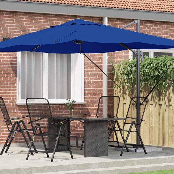 Slunečník 351 x 250 x 260 cm Polyester a hliník Azurblau