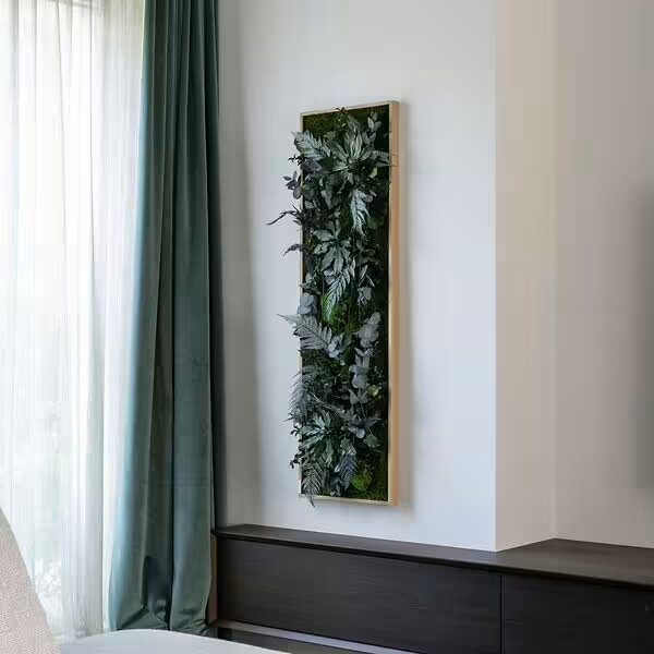 Rostlinný obraz s designem Džungle 140x40, Dřevěný rám (dub)
