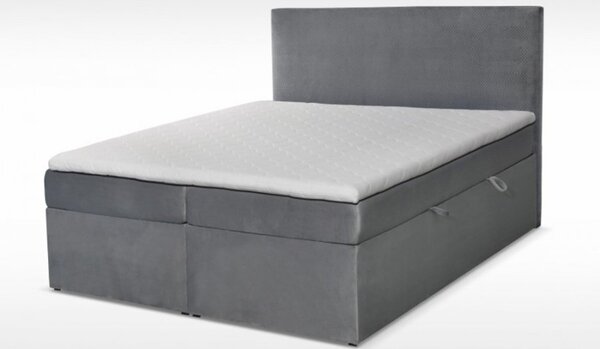 Falco Čalouněná postel Chantal II 180x200, s úložným prostorem, IN 91 šedá