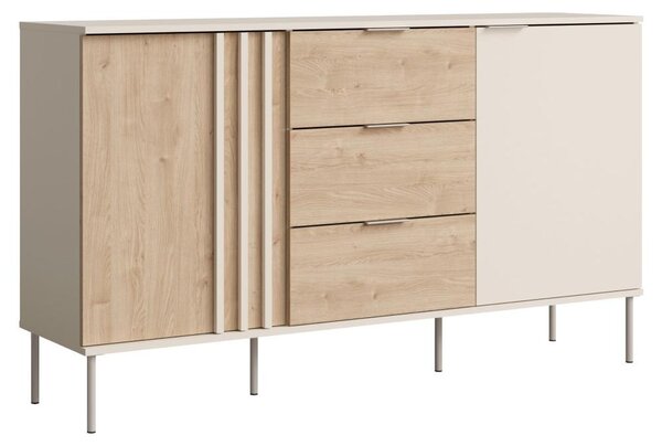 Kondela Dvoudveřová komoda se zásuvkami Rimina 2D3S - kašmír / dub artisan