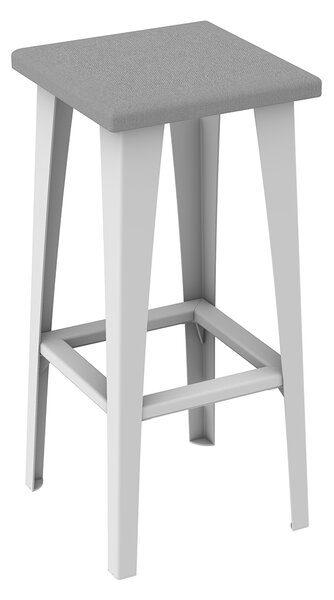 Barová židle čalouněná A31, bílá VYBERTE BARVU ČALOUNĚNÍ:: Spirit 105, ZVOLTE VÝŠKU ŽIDLE:: 65 cm