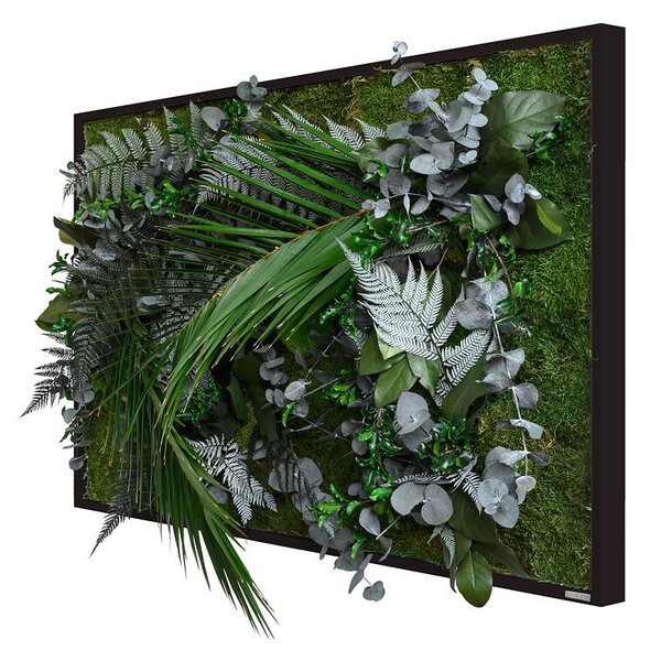Rostlinný obraz s designem Džungle 100x60, Dřevěný rám (černý)