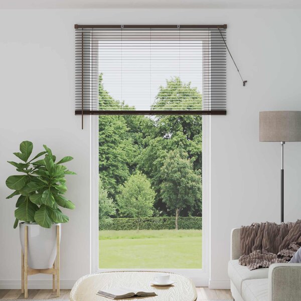 Venet školní žaluzie Tmavě hnědá s vzorem 213 x 150 cm 25 mm