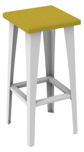 Barová židle čalouněná A31, bílá VYBERTE BARVU ČALOUNĚNÍ:: Spirit 105, ZVOLTE VÝŠKU ŽIDLE:: 65 cm
