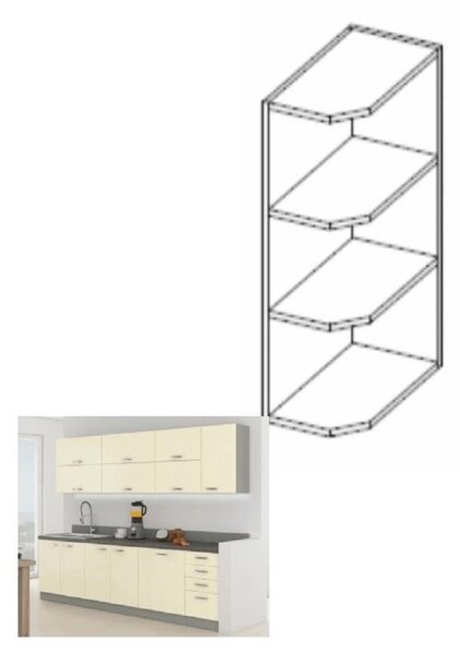 Horní kuchyňský regál Pleitton 30 G ZAK 72