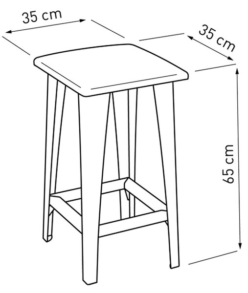 Barová židle čalouněná A31, černá VYBERTE BARVU ČALOUNĚNÍ:: Spirit 105, ZVOLTE VÝŠKU ŽIDLE:: 65 cm