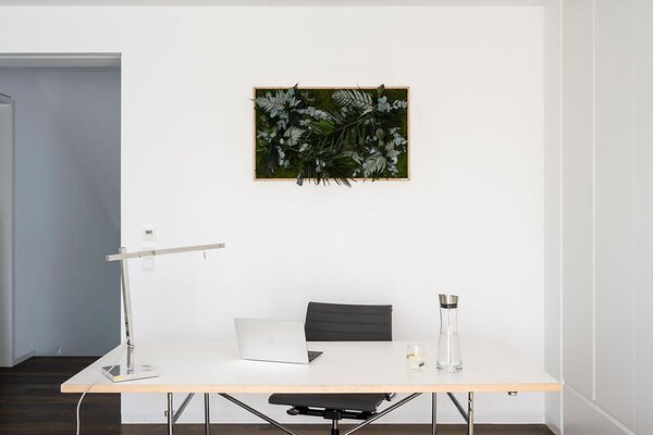 Rostlinný obraz s designem Džungle 100x60, Dřevěný rám (dub)