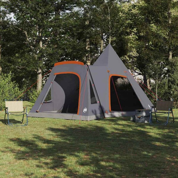 Teepee stan pro 5 osob Šedá a oranžová 545 x 450 x 295 cm