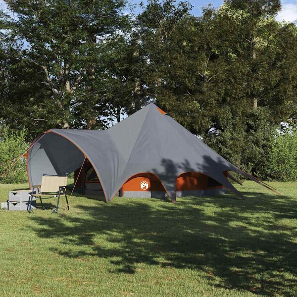 Teepee stan pro 5 osob Šedá a oranžová 415 x 415 x 247 cm