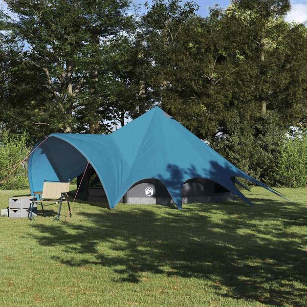 Teepee stan pro 5 osob Modrý a šedý 415 x 415 x 247 cm