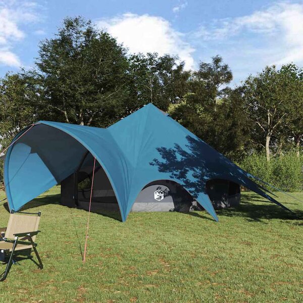Teepee stan pro 7 osob Modrý a šedý 600 x 600 x 347 cm