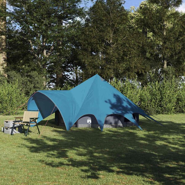 Teepee stan pro 3 osoby Modrý a šedý 312 x 312 x 197 cm