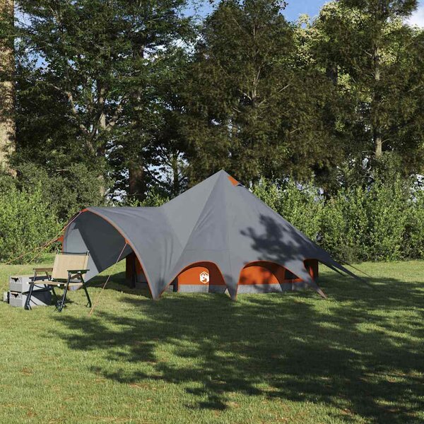 Teepee stan pro 3 osoby Šedá a oranžová 600 x 600 x 347 cm