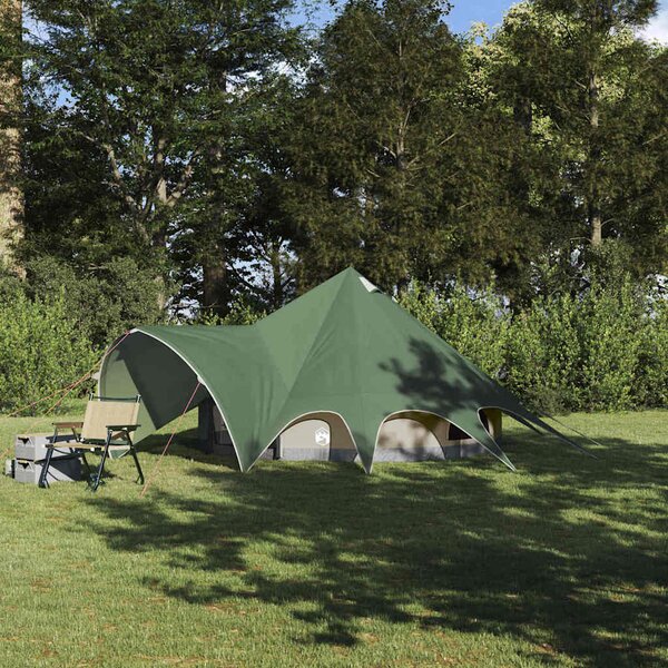 Teepee stan pro 3 osoby Zelená a šedá 312 x 312 x 197 cm