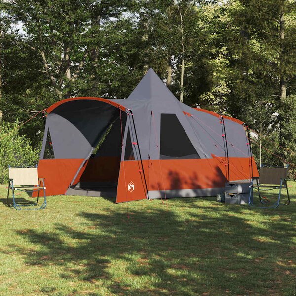 Teepee stan pro 8 osob Šedá a oranžová 720 x 465 x 295 cm