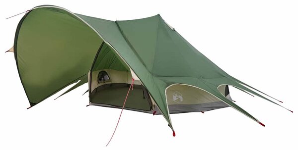 Teepee stan pro 7 osob Zelená a šedá 600 x 600 x 347 cm